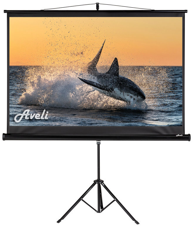 AVELI, mobilný statív, 70", (16 : 10), čierny tubus