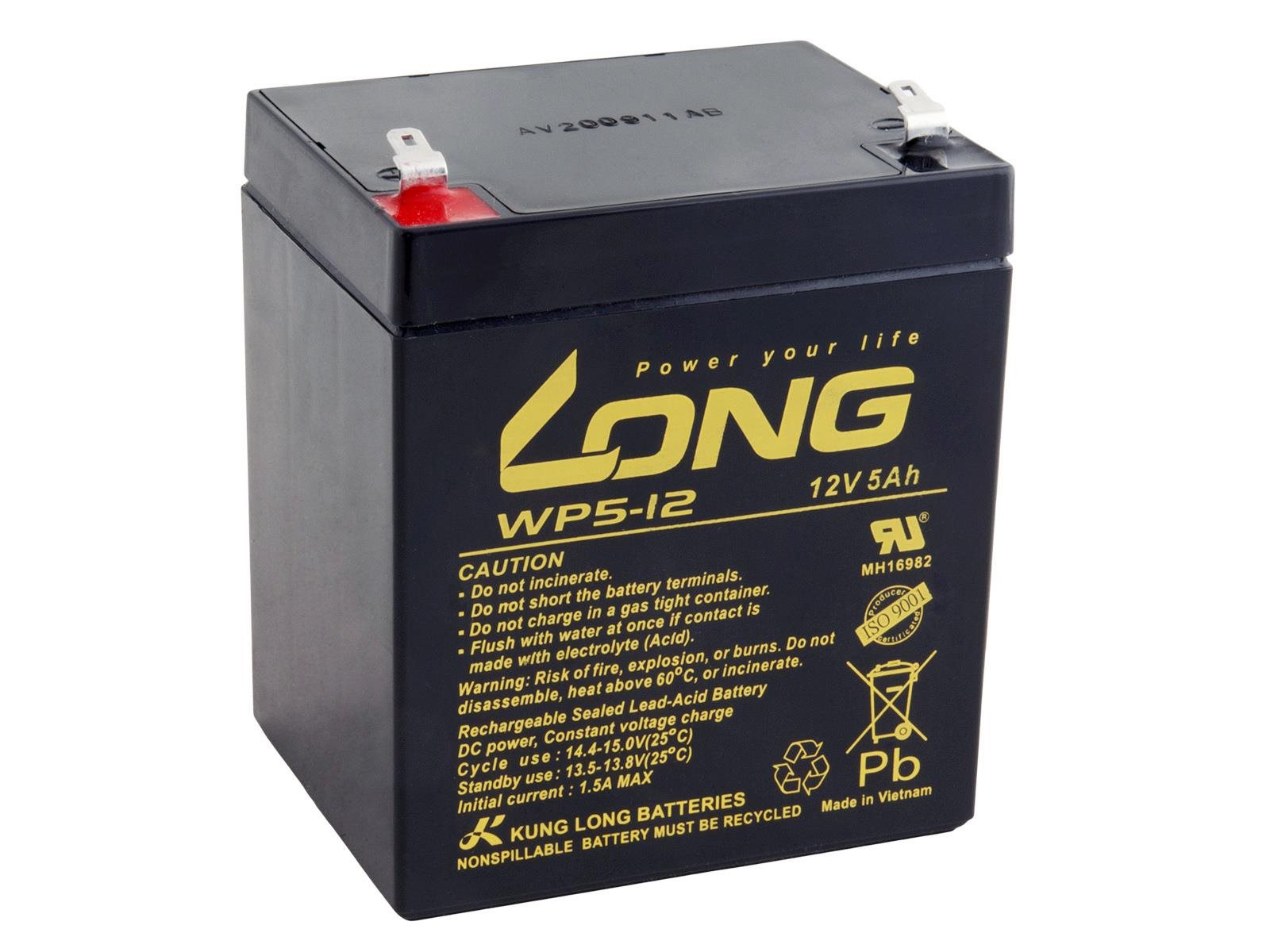 Long batéria 12 V 5 Ah F1 (WP5-12)