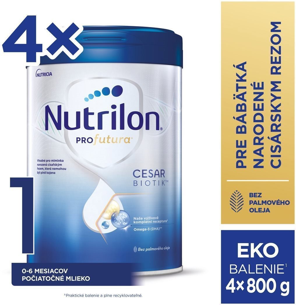Nutrilon Profutura Cesarbiotik 1 počiatočné mlieko 4× 800 g
