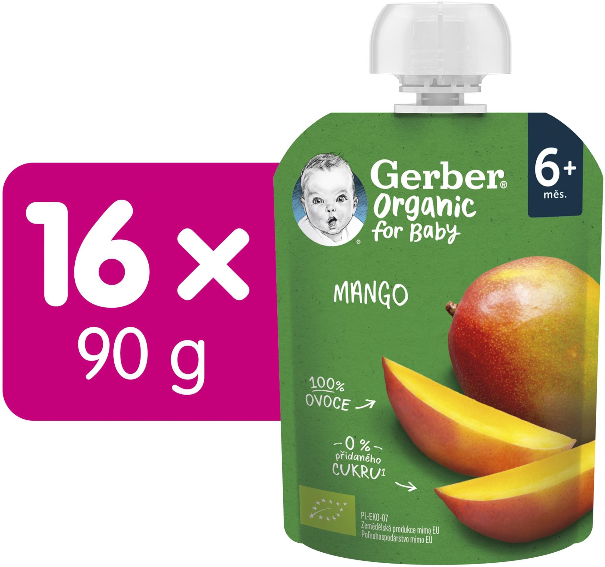GERBER Organic kapsička mango 16× 90 g