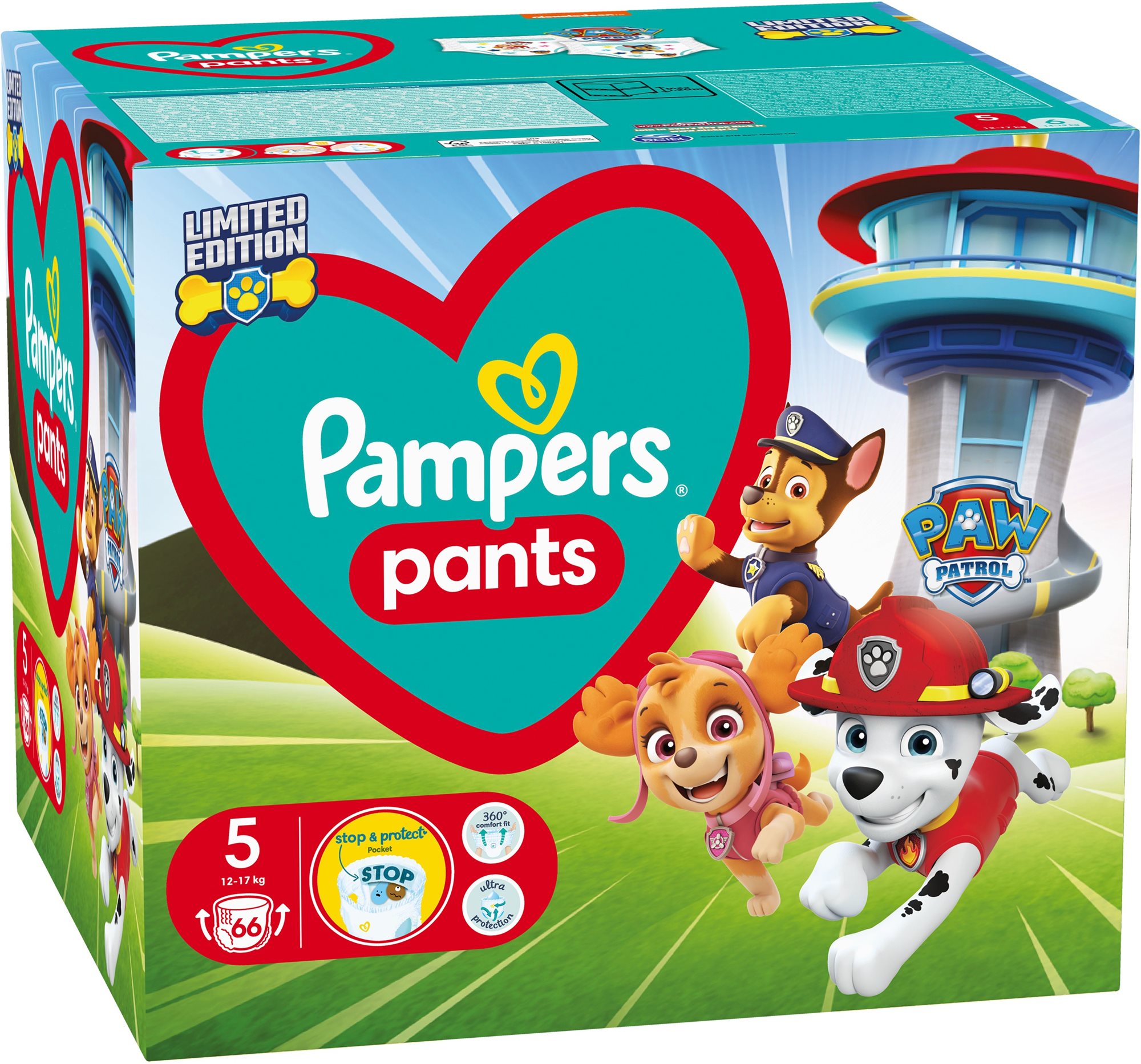 PAMPERS Active Baby Pants Paw Patrol veľkosť 5 (132 ks)