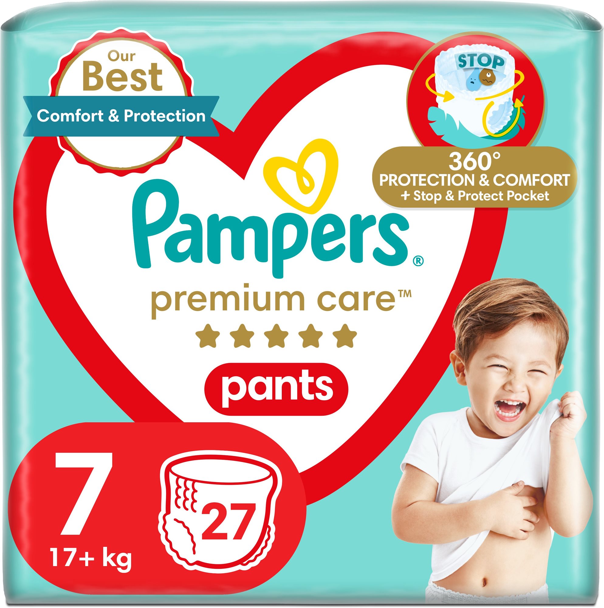 PAMPERS Premium Care Pants veľkosť 7 (27 ks)