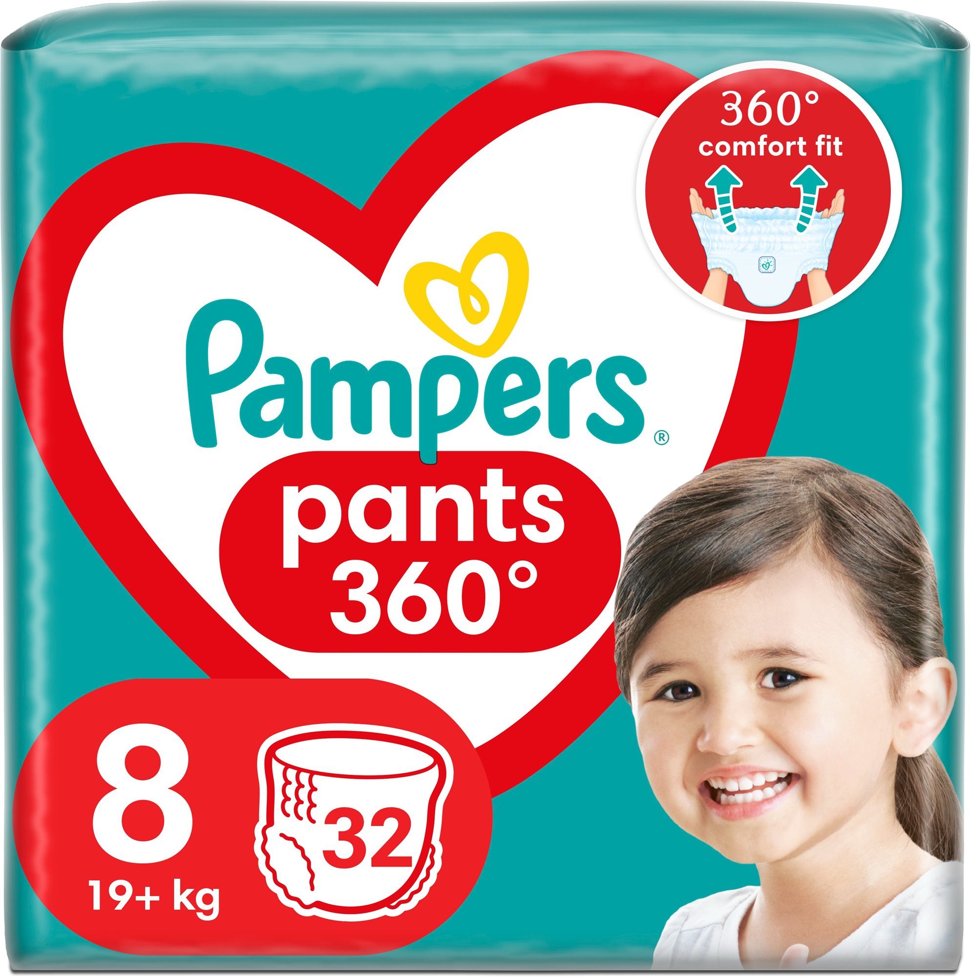 PAMPERS Active Baby Pants veľkosť 8 (32 ks)