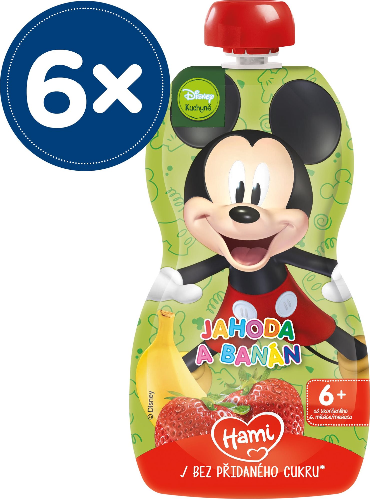 Hami Mickey Jahoda a banán 6× 110 g