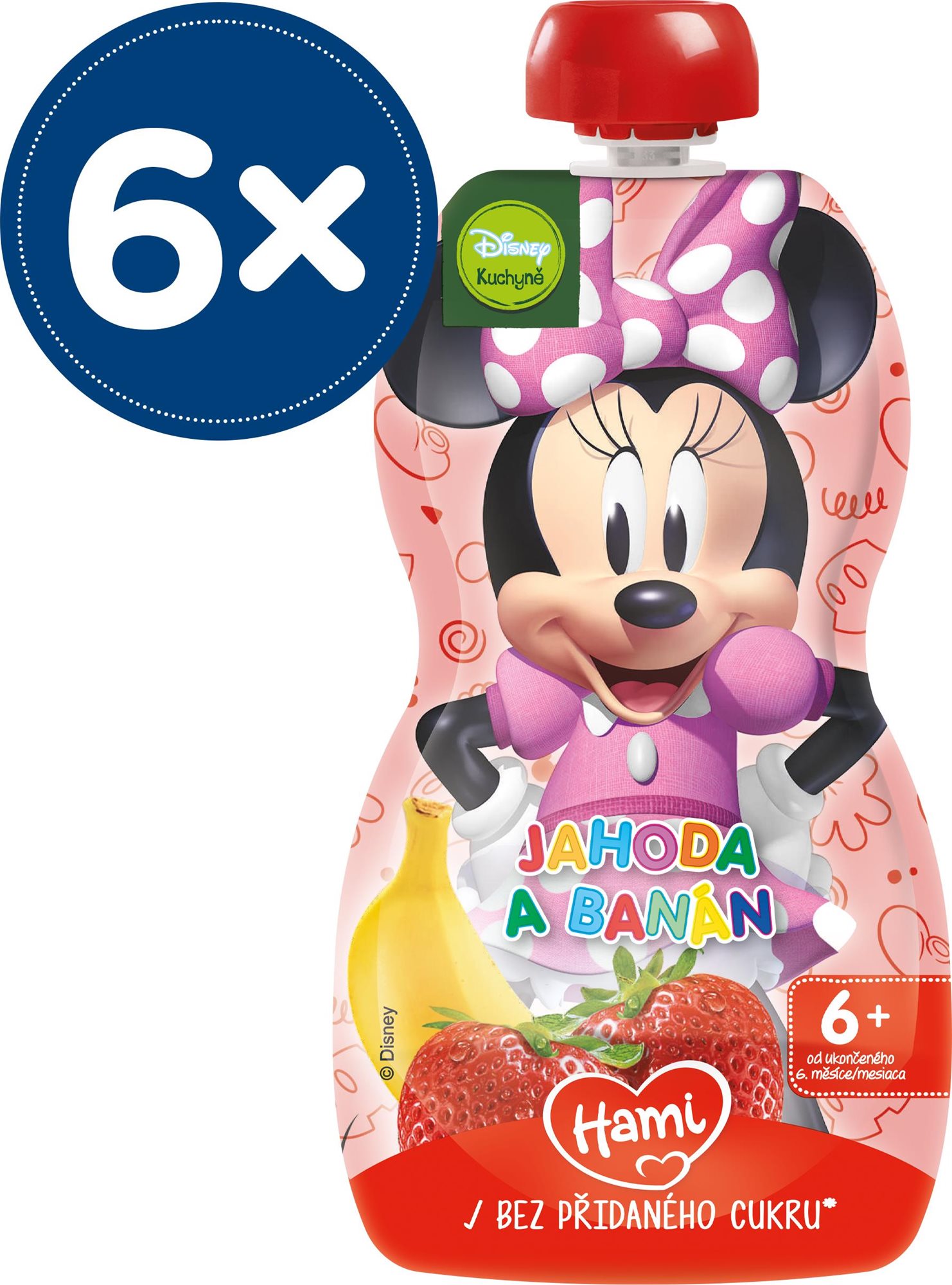 Hami Minnie Jahoda a banán 6× 110 g