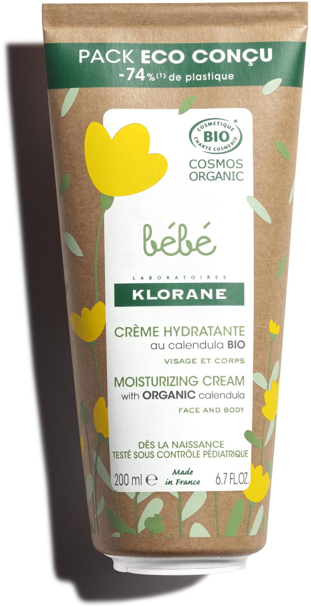 KLORANE Bébé Hydratačný krém s Bio nechtíkom 200 ml