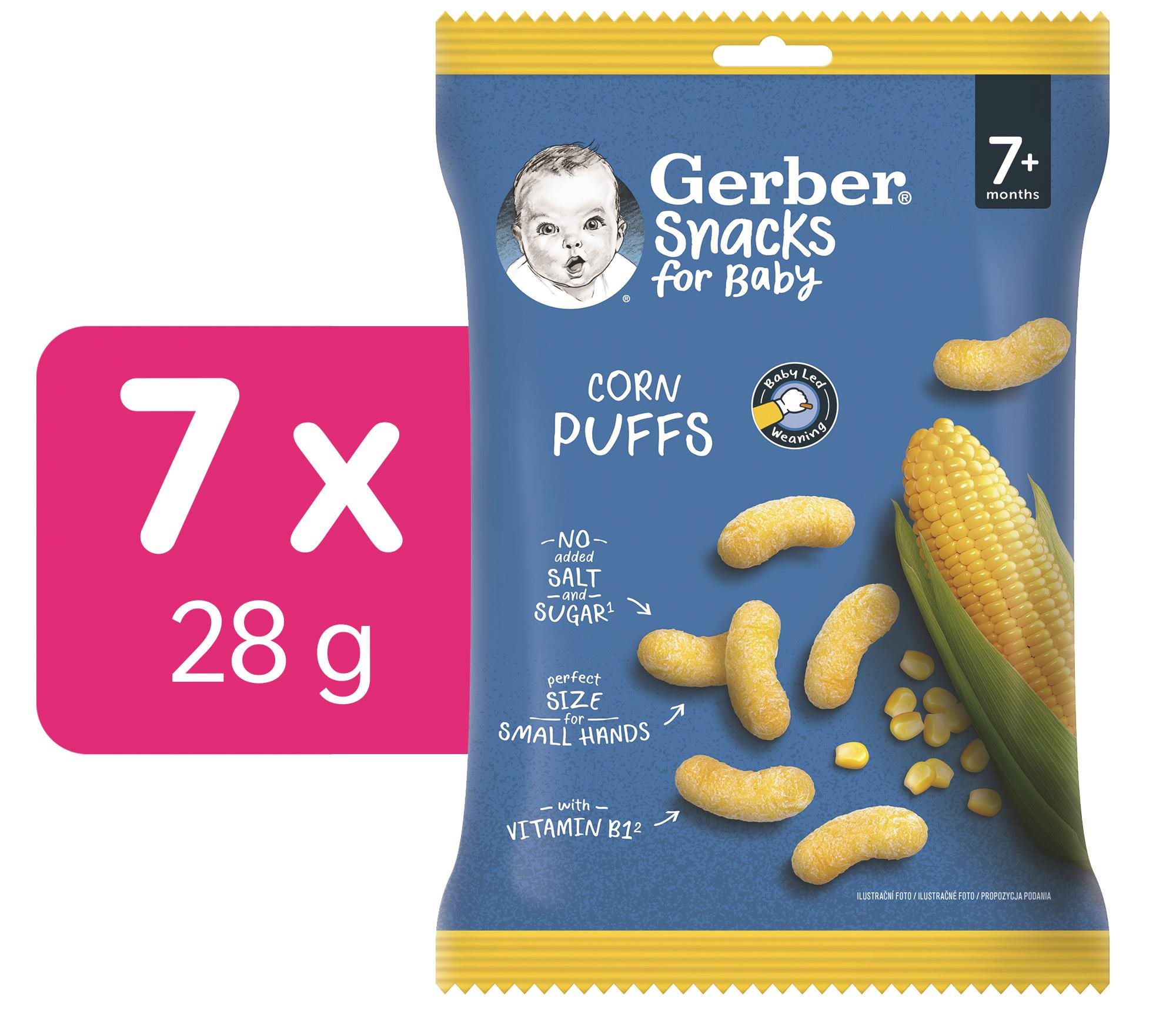 GERBER Snacks kukuričné chrumky 7× 28 g