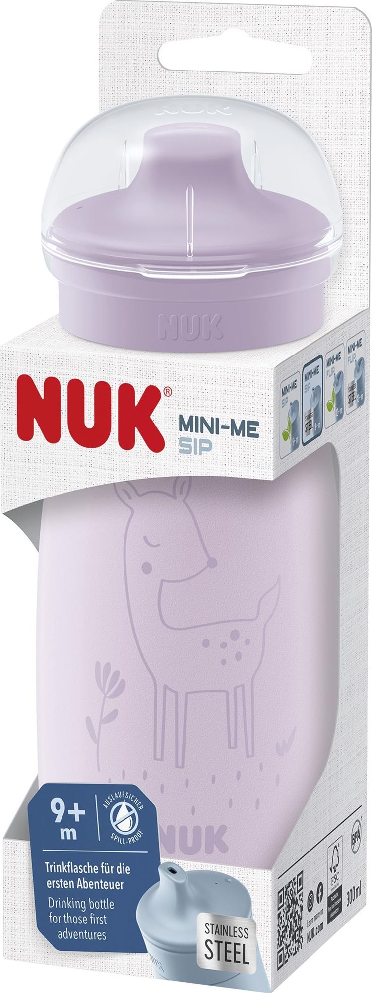 NUK Mini-Me Sip antikorová 300 ml fialová