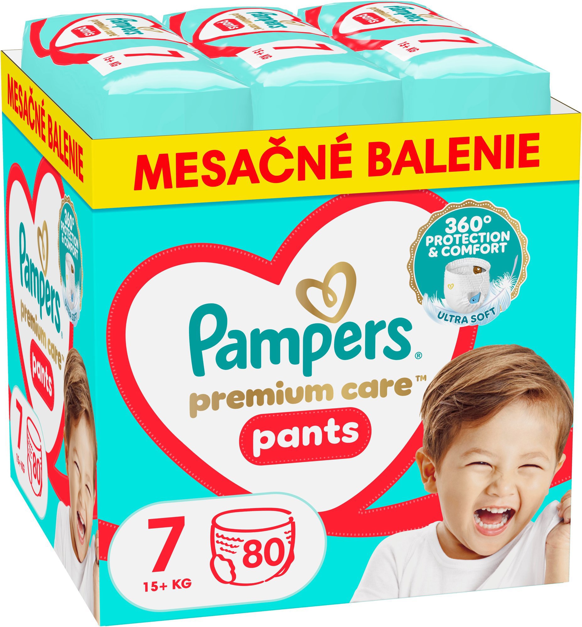 PAMPERS Premium Care Pants veľkosť 7 (80 ks)