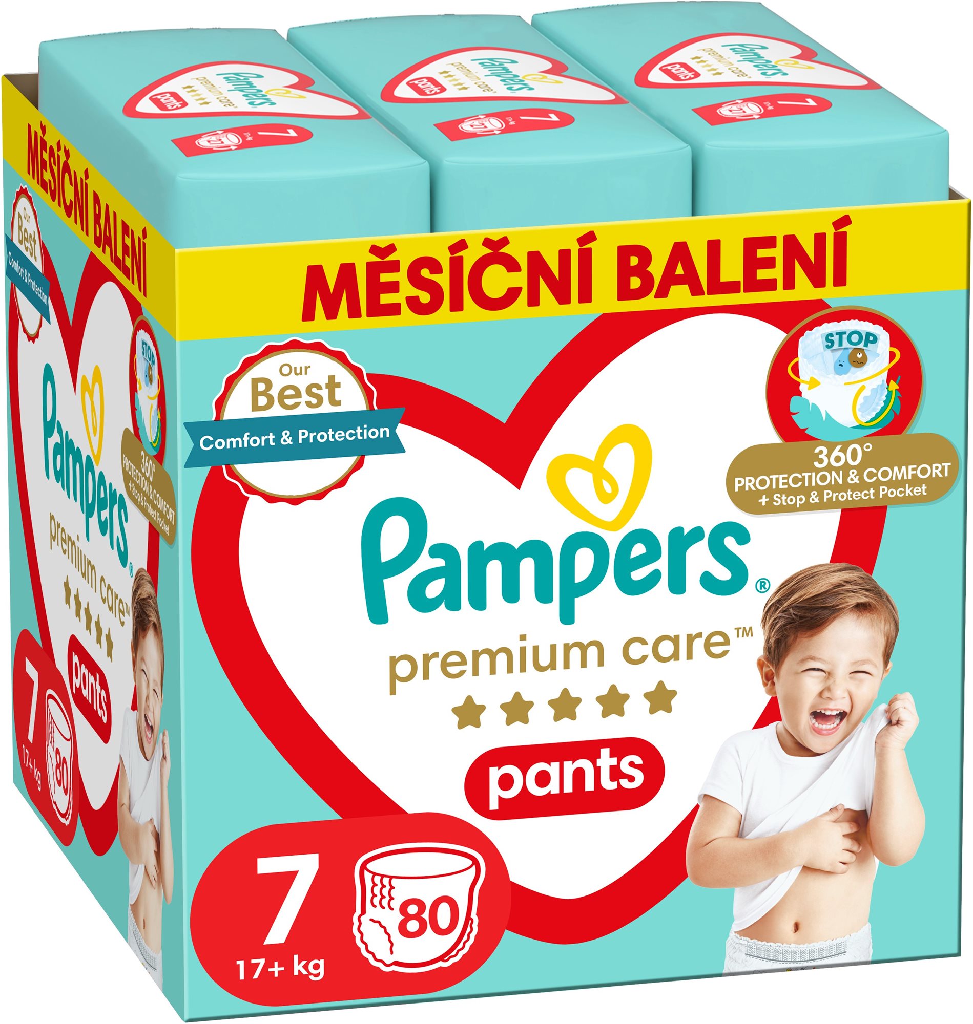 PAMPERS Premium Care Pants veľkosť 7 (80 ks)