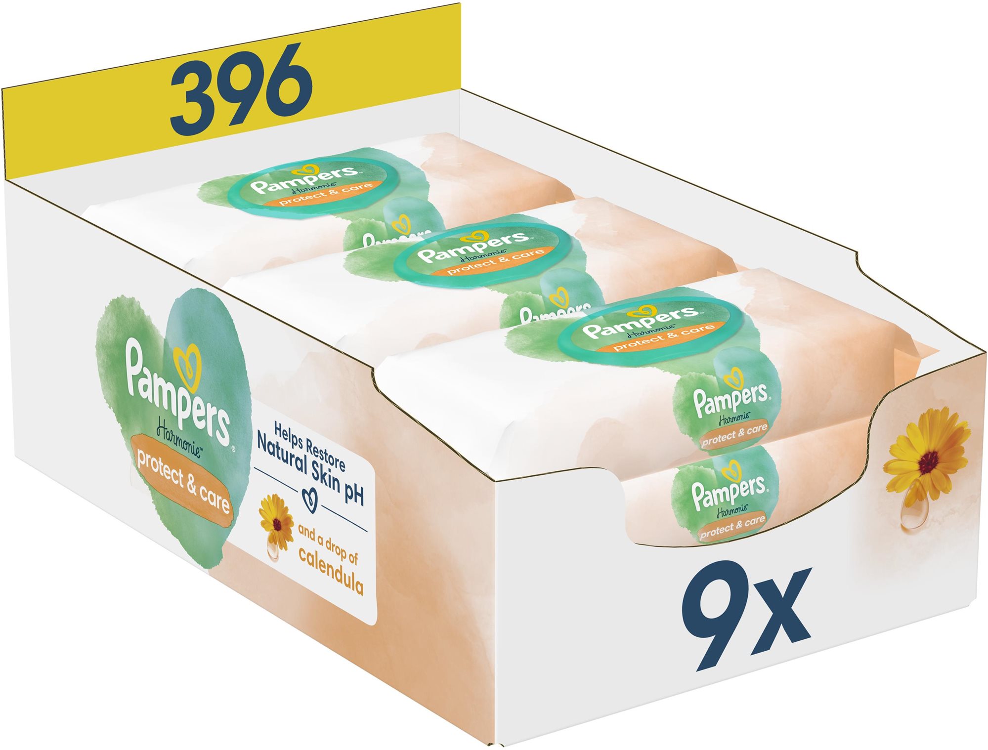 PAMPERS Harmonie Protect & Care 9× 44 ks