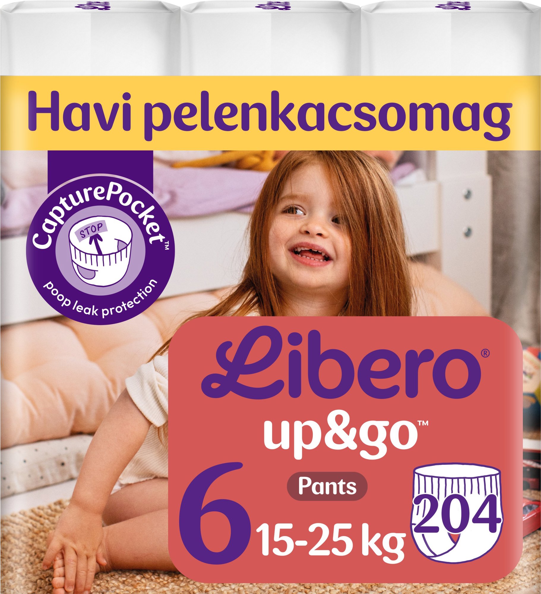 Libero Monthly Pack Up & Go Big Pack veľkosť 6 (204 ks)