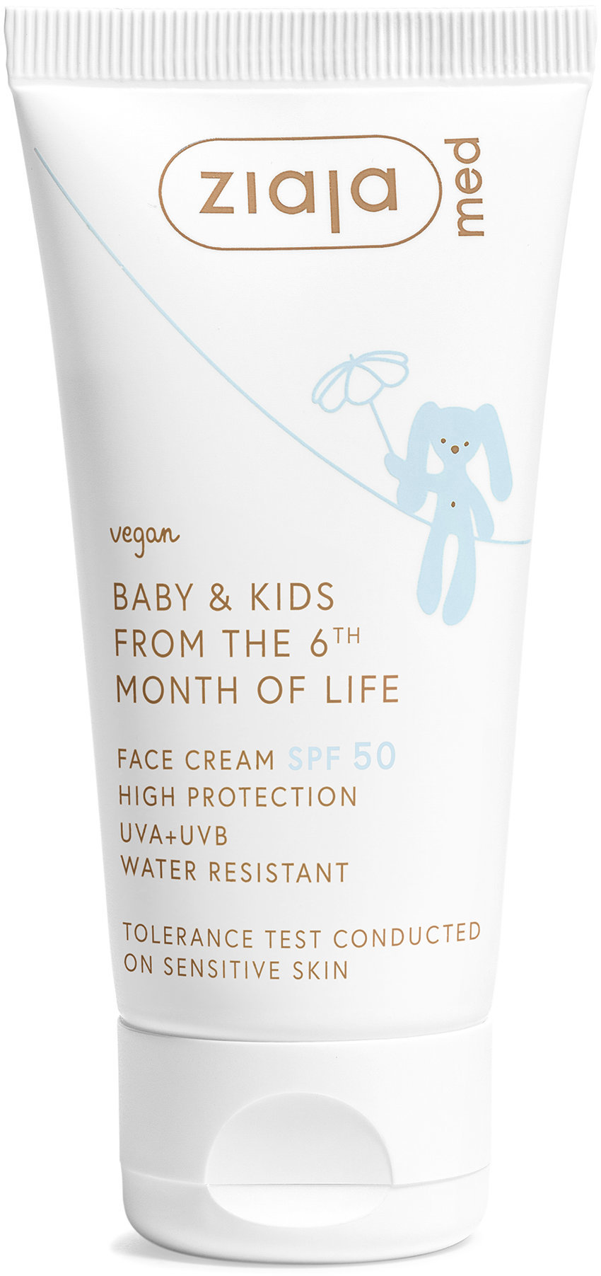 ZIAJA Med Baby & Kids Krém na tvár SPF 50 vodoodolný 50 ml