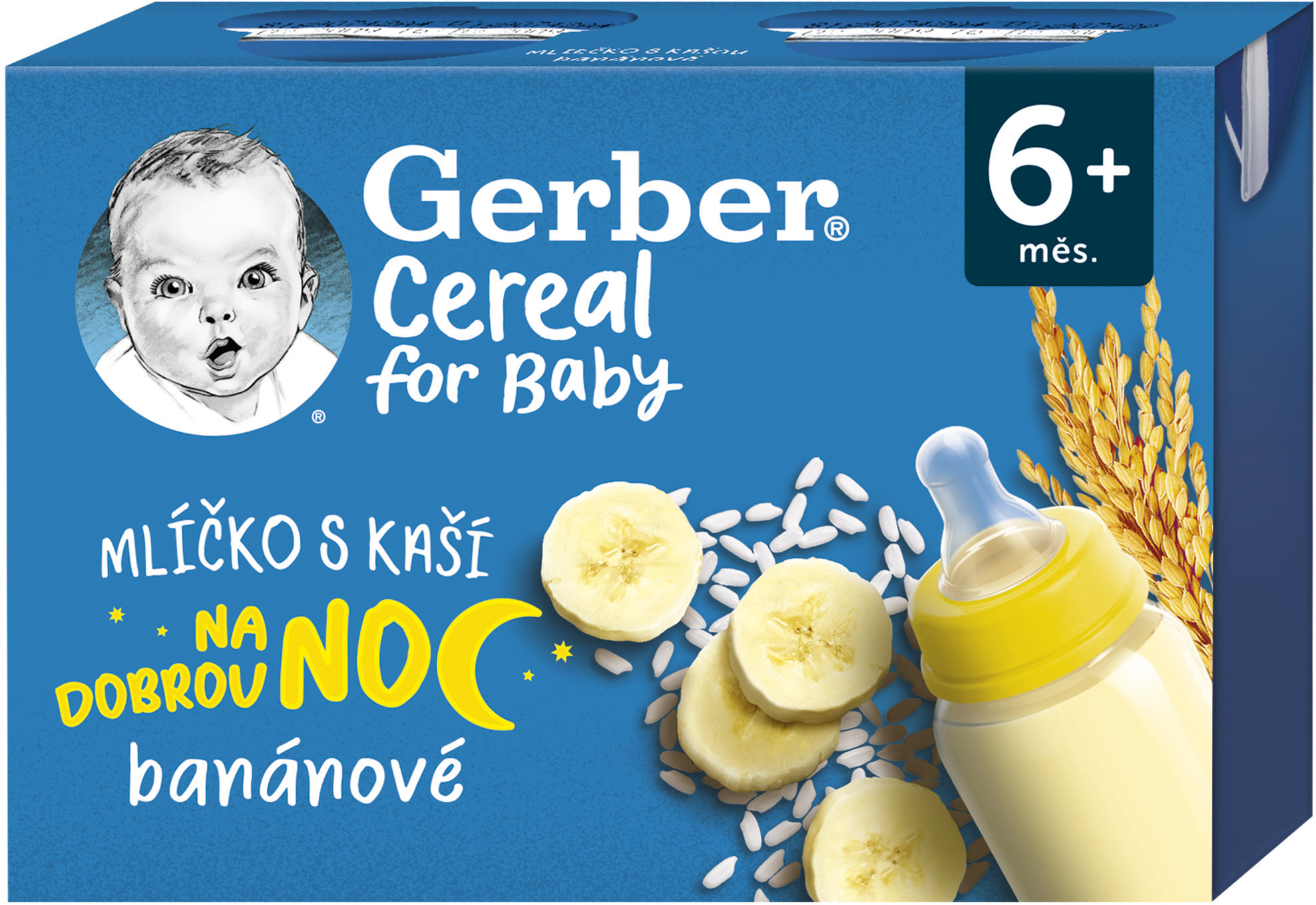 GERBER Cereal mliečko s kašou banánové 2× 200 ml