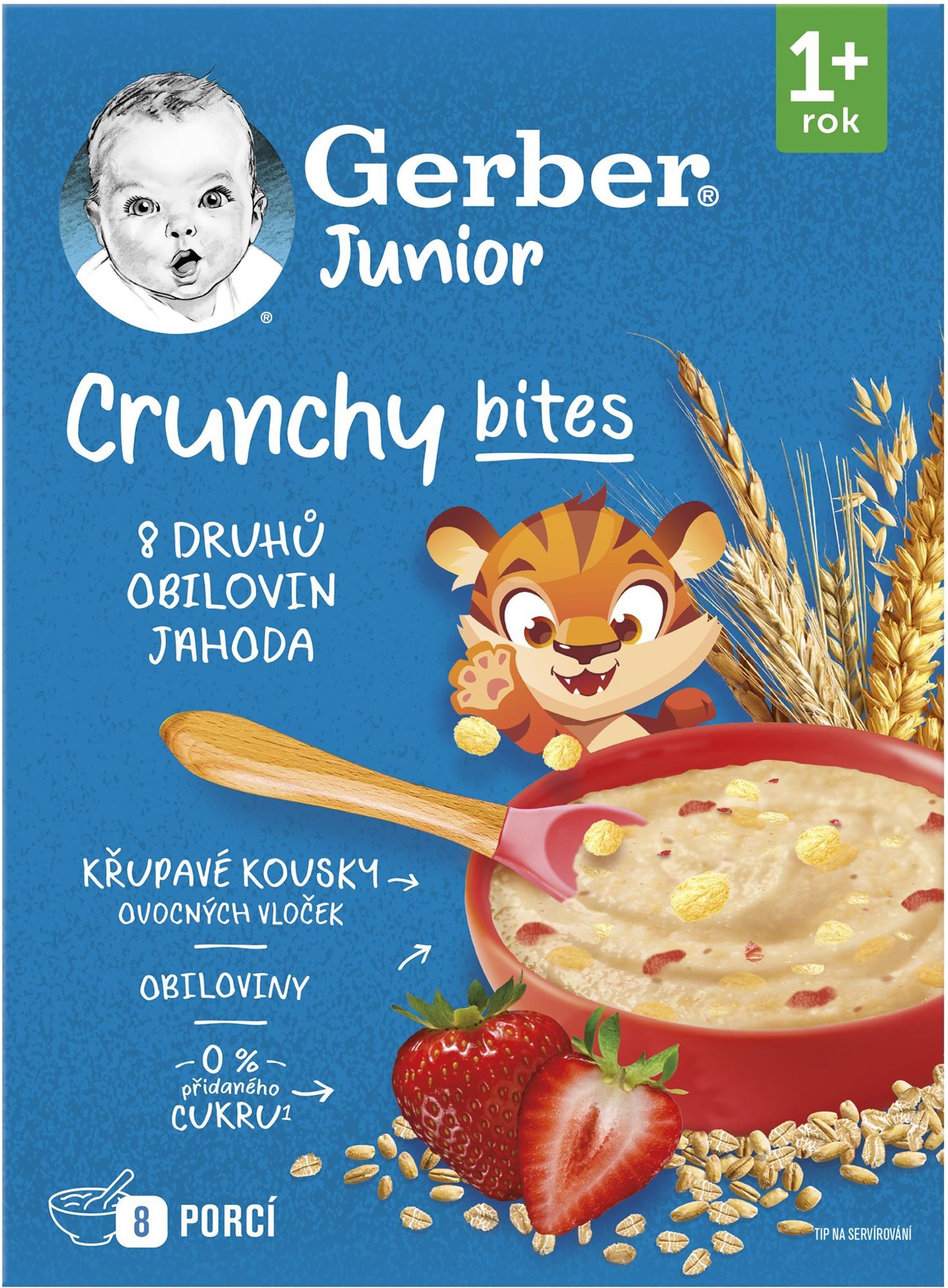 GERBER Junior nemliečna kaša jahodová s chrumkavými kúskami 200 g