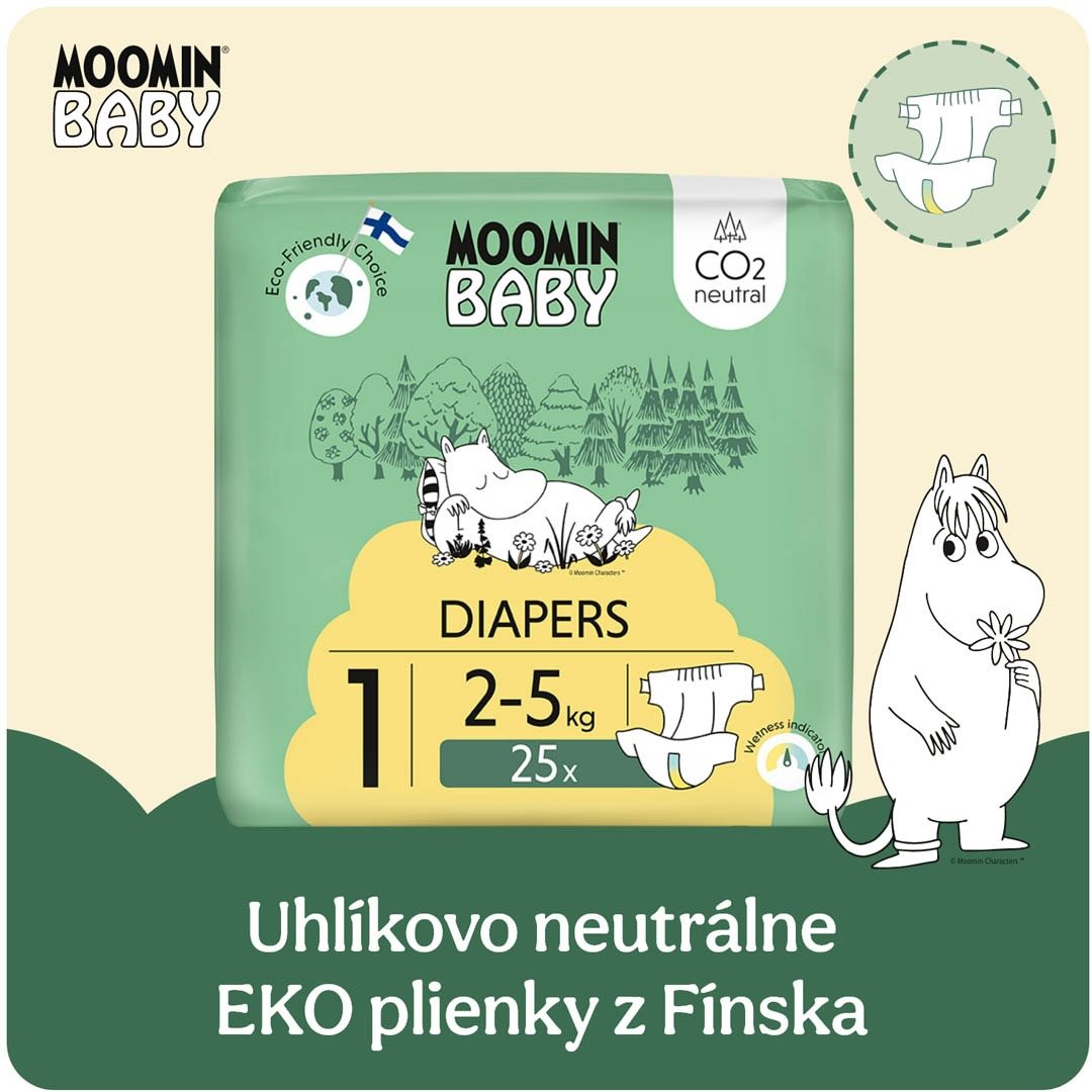 Moomin Baby 1 Newborn 2 – 5 kg (25 ks)