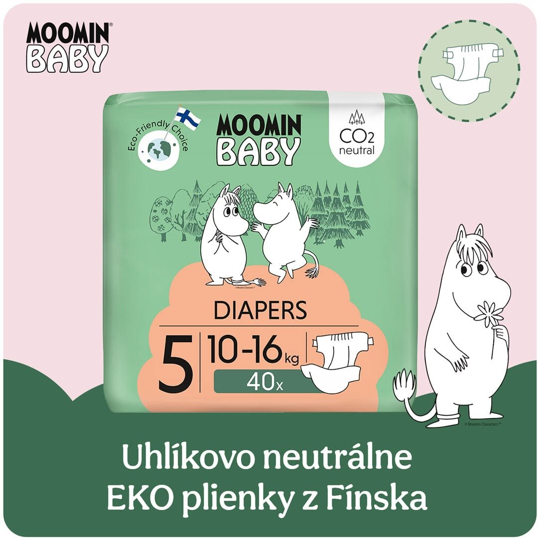 Moomin Baby 5 Maxi 10 – 16 kg (40 ks)