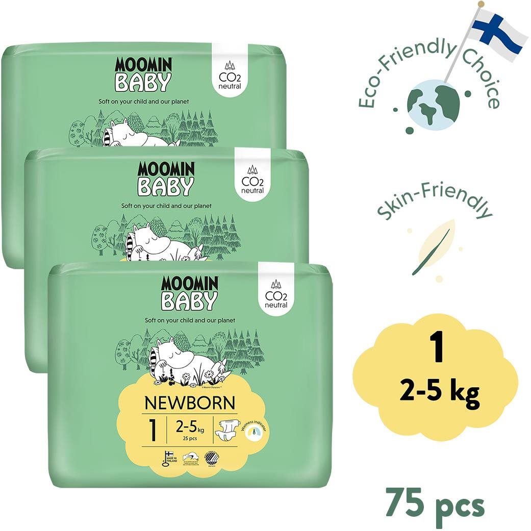 Moomin Baby 1 Newborn 2 – 5 kg (75 ks)