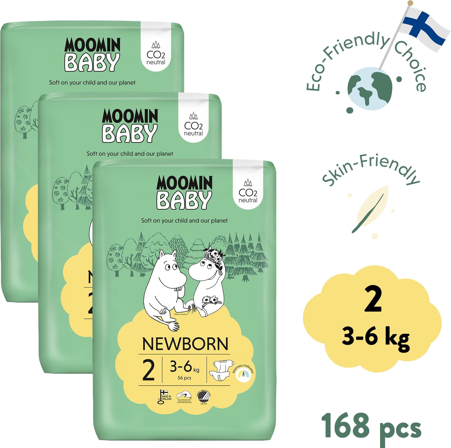 Moomin Baby 2 Newborn 3 – 6 kg (168 ks)