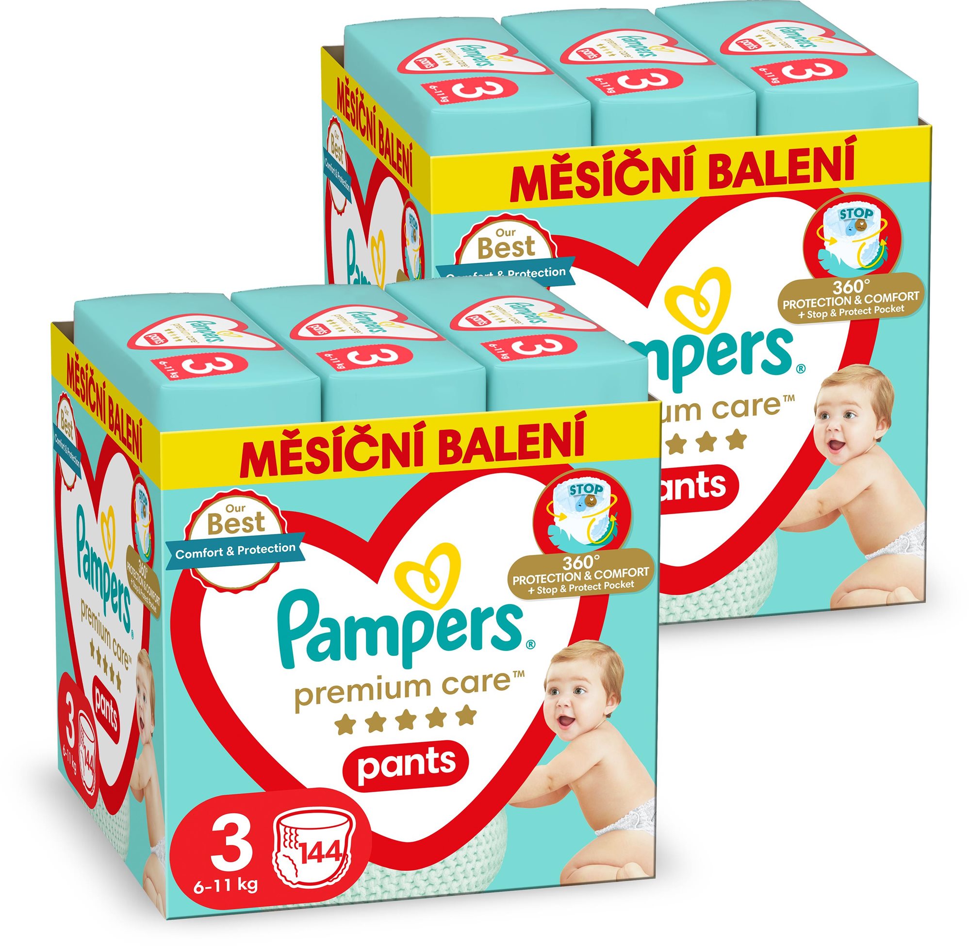 PAMPERS Premium Care Pants veľ. 3 (288 ks)