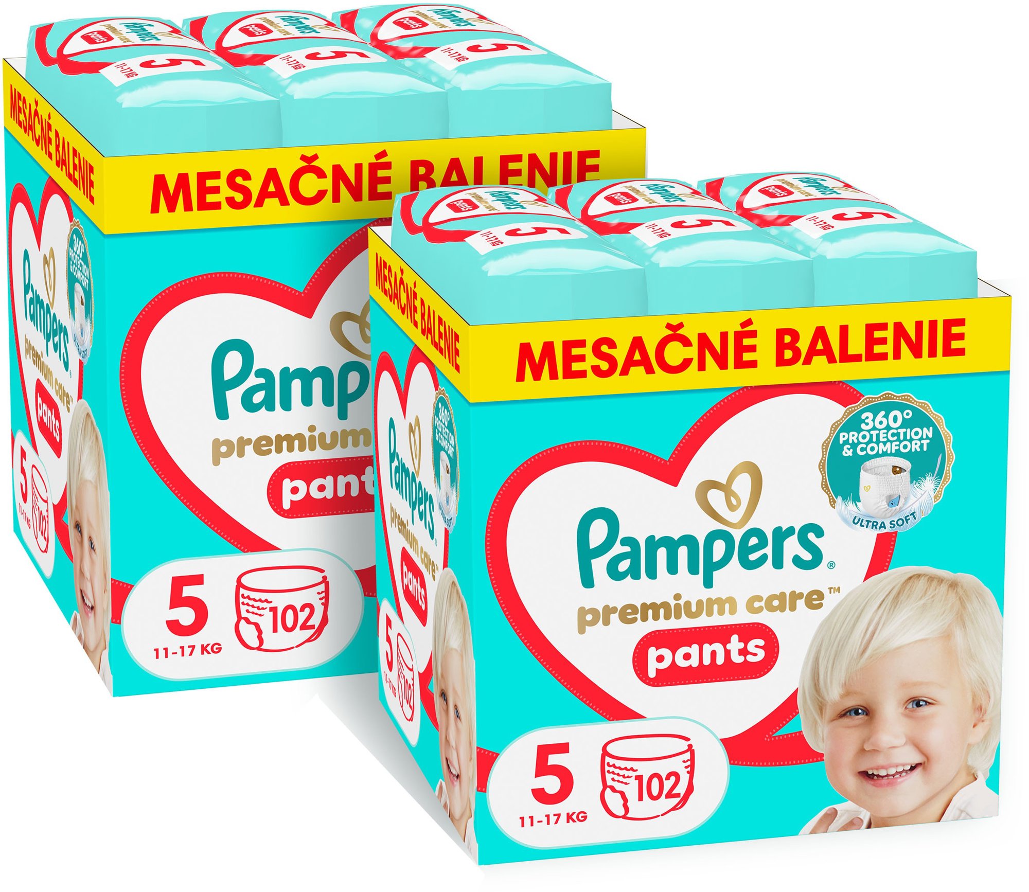 PAMPERS Premium Care Pants veľ. 5 (204 ks)