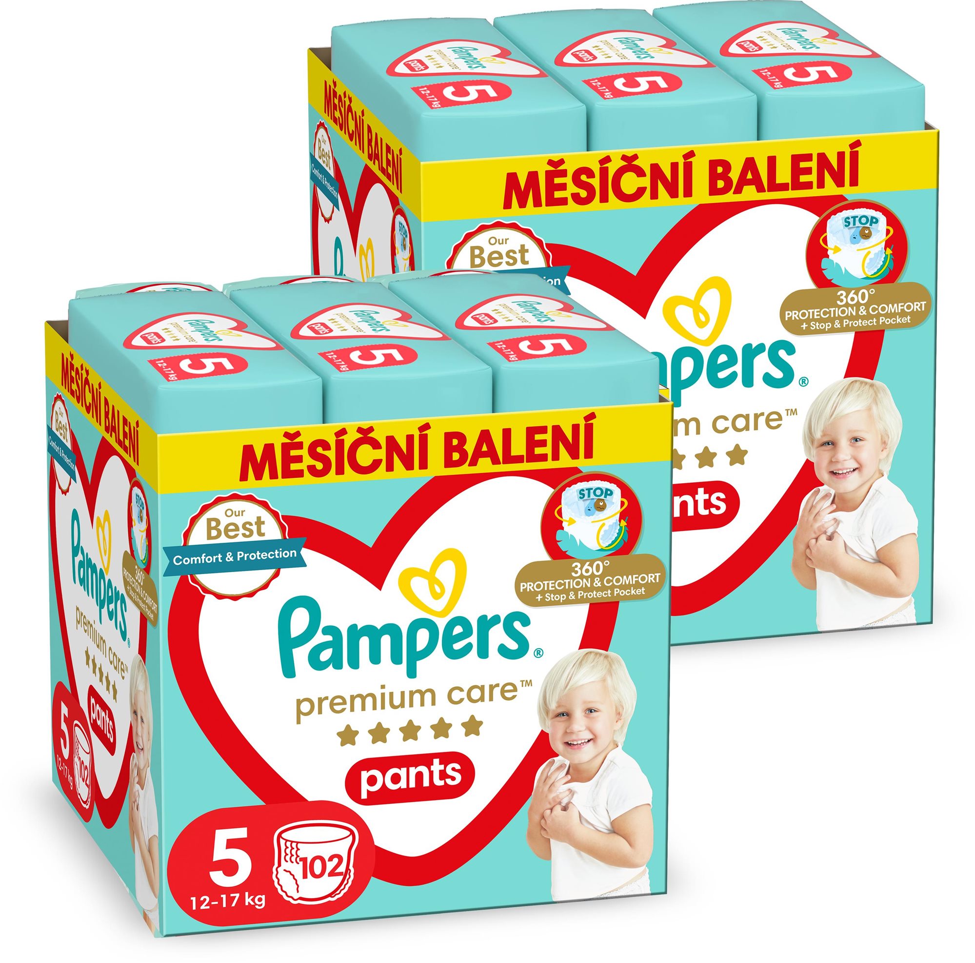 PAMPERS Premium Care Pants veľ. 5 (204 ks)