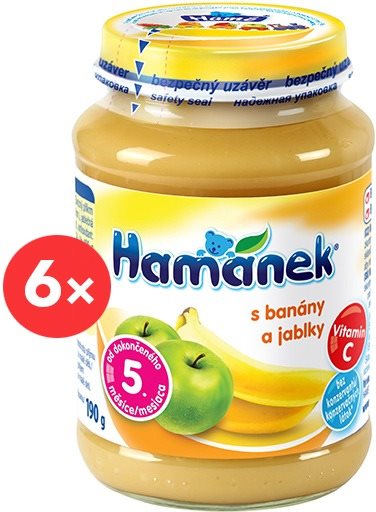 Hamánek s jablkami a banánmi 6x 190g