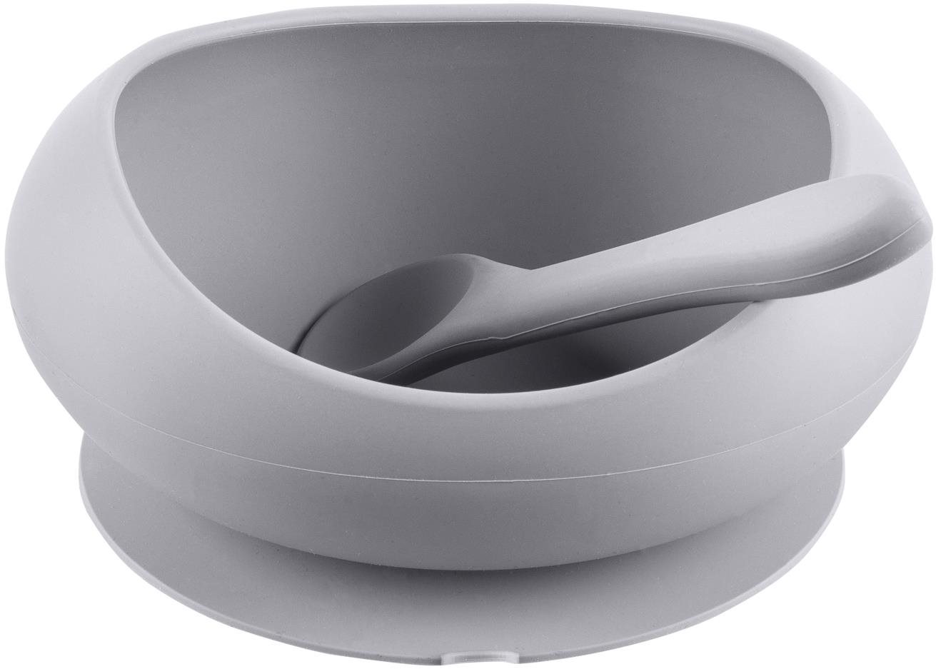Zopa Miska so zvýšenými okrajmi a prísavkou Dove Grey