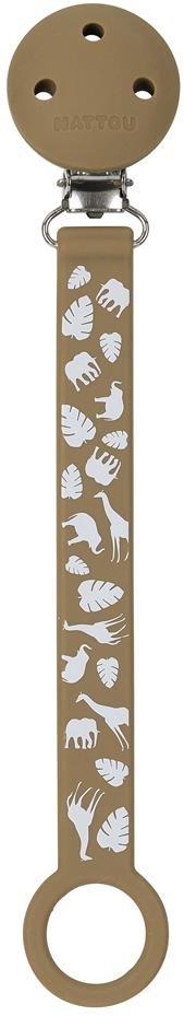 Nattou Klip silikónový s potlačou mocha