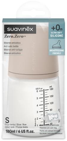 SUAVINEX Zero Zero Medium anti-koliková fľaša 180 ml S