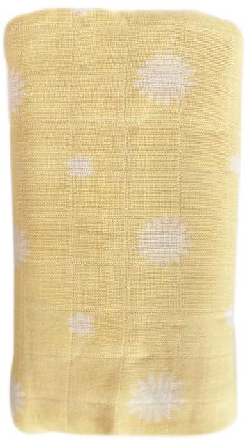 OB Designs Mušelínová plienka Daisy Print – Lemon