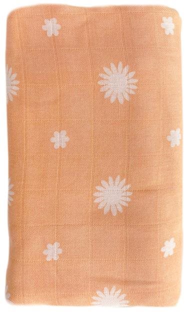 OB Designs Mušelínová plienka Daisy Print – Peach