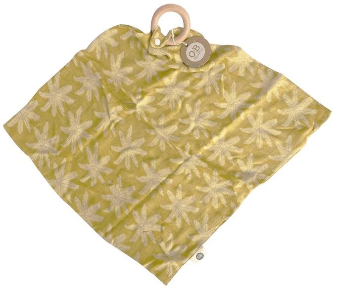 OB Designs Plienka s krúžkom Palm Print 40 × 40 cm – Pear