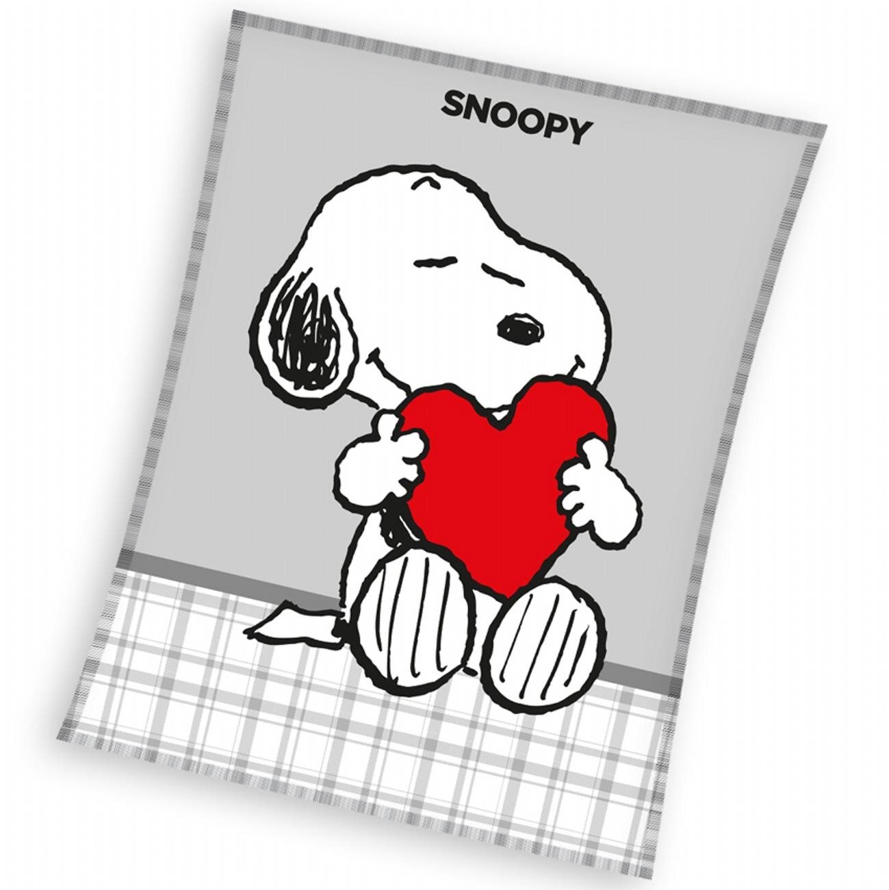 Carbotex Detská flísová deka Snoopy Love 150 × 200 cm