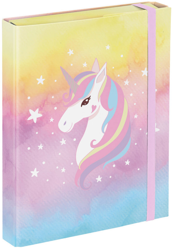 BAAGL Dosky na školské zošity A5 Rainbow Unicorn