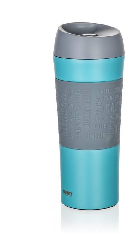 BANQUET Hrnček cestovný MATTY 400 ml, modrý
