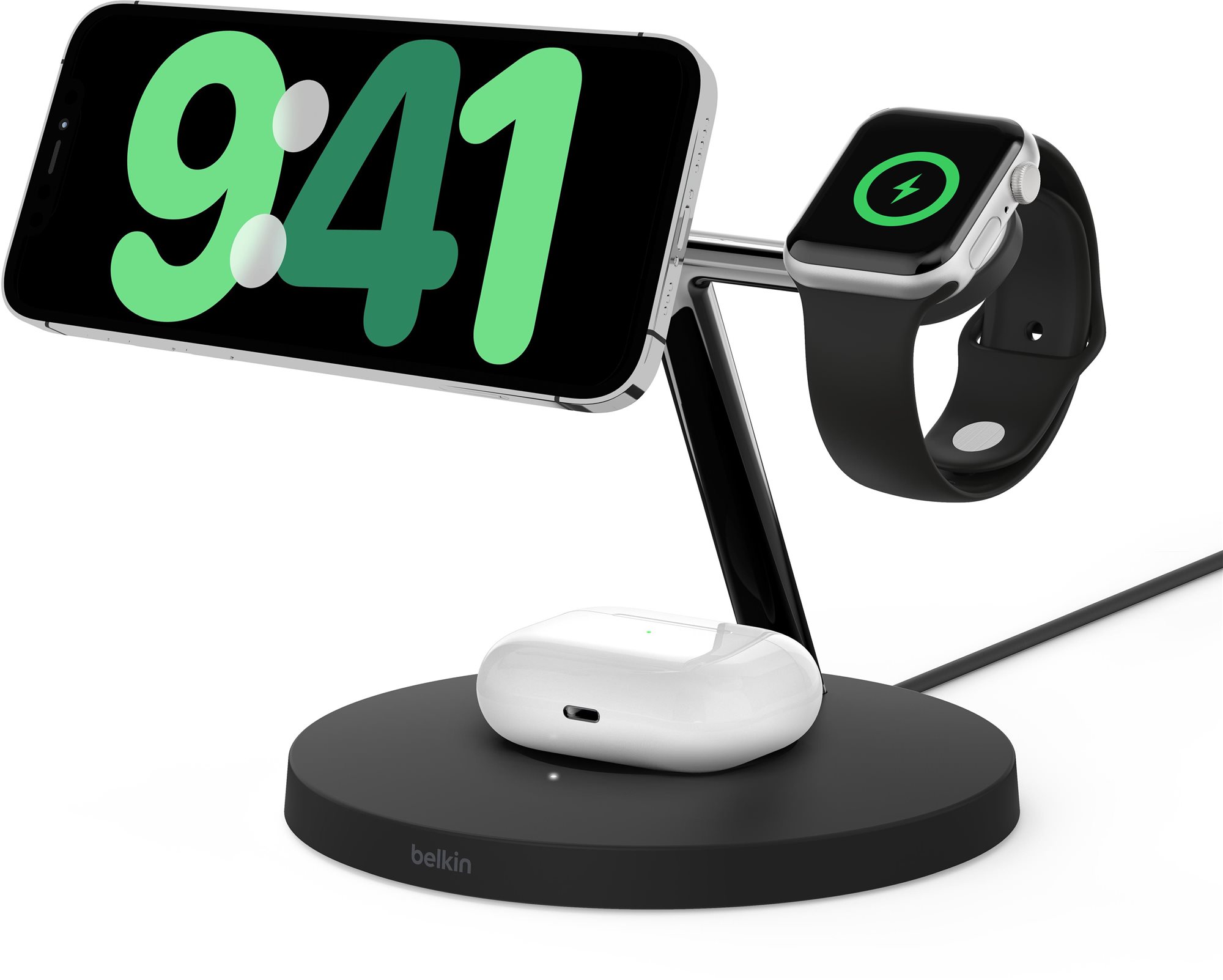 Belkin Boost Charge Pro Qi2 3v1 pre iPhone/Apple Watch/AirPods, čierna