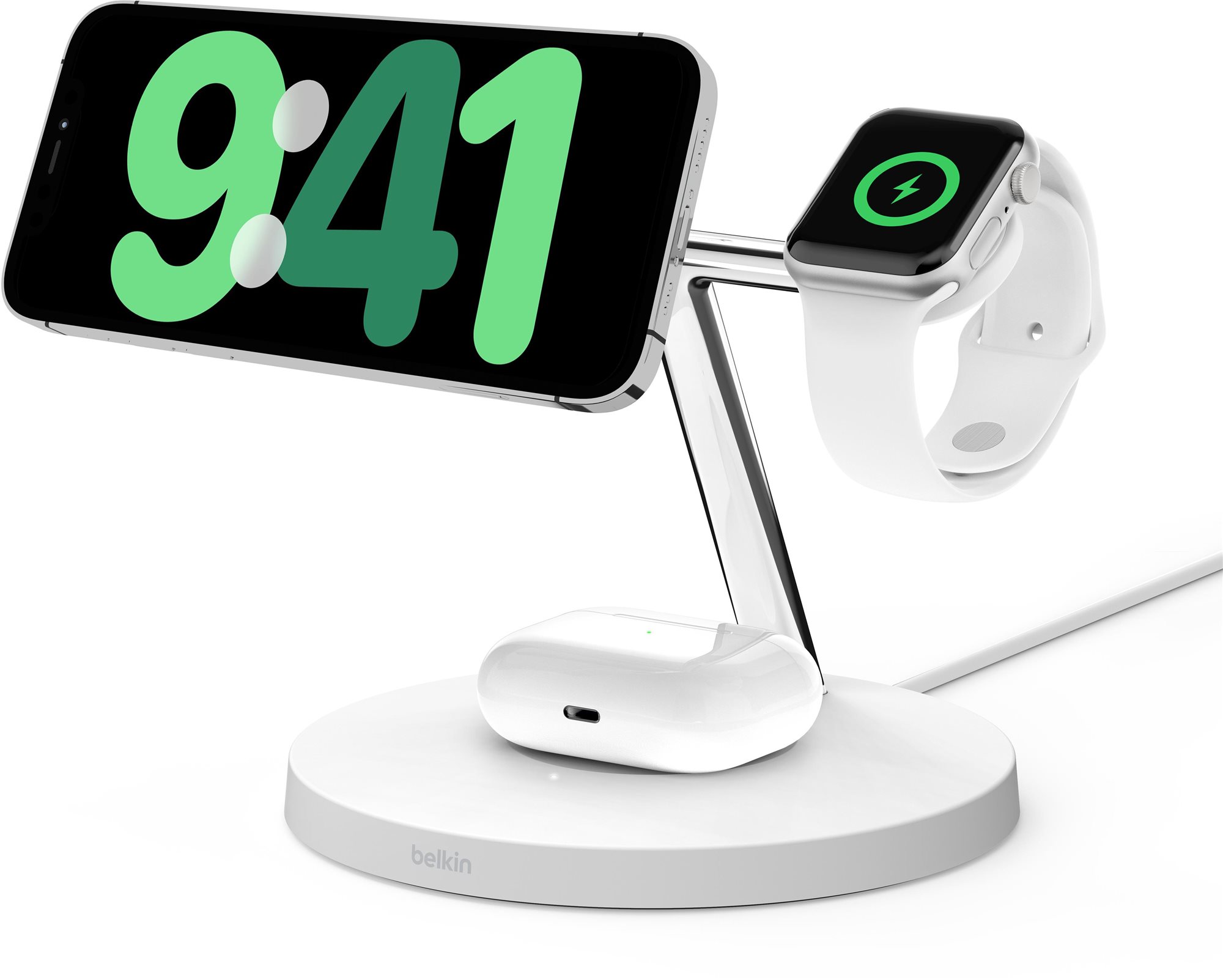 Belkin Boost Charge Pro Qi2 3 v 1 pre iPhone/Apple Watch/AirPods, biela