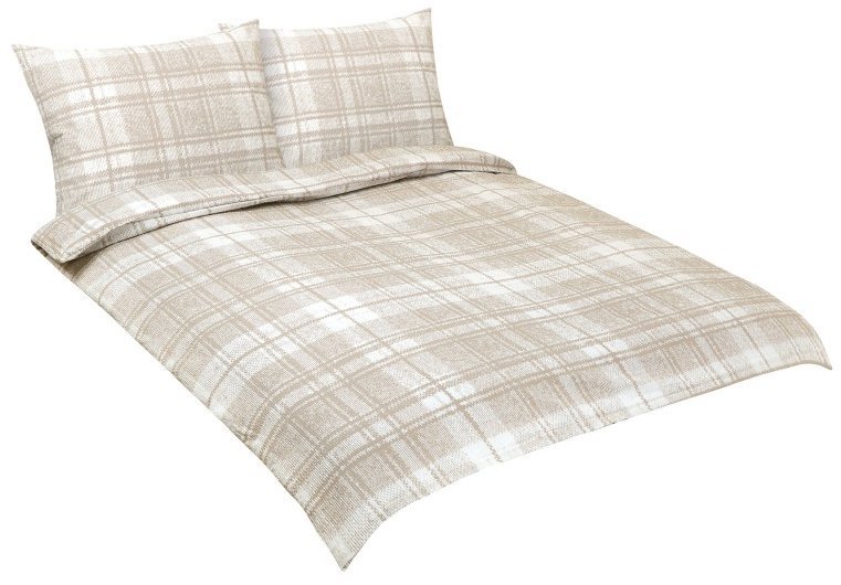 BELLATEX Obliečky krep F 80/311 dlaždice béžové 1 ks 240 × 220, 2 ks 70 × 90