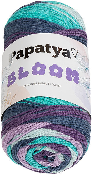 BELLATEX Priadza Papatya Bloom 100 g, 10 fialová, tyrkysová, modrá