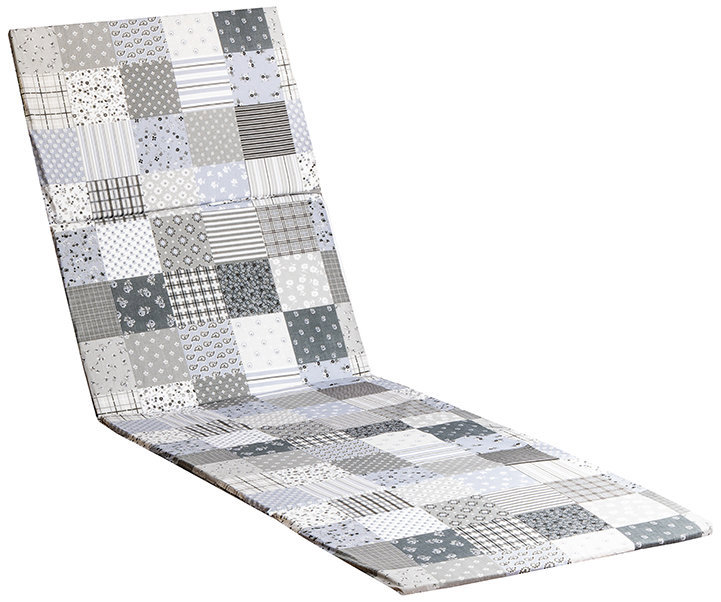 BELLATEX Lehátko plážové - polstr 4223/241 55 × 195 cm patchwork šedý