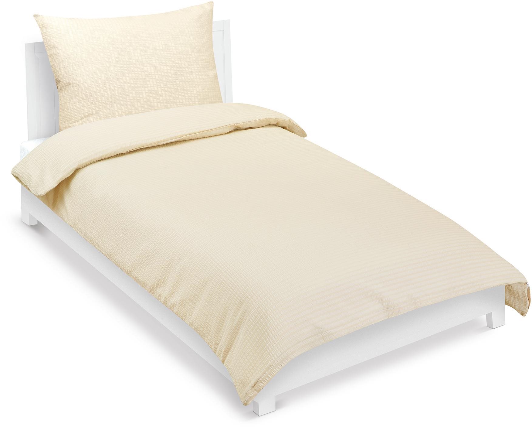 BELLATEX Krep 80/300 Uni béžové 140 × 200, 70 × 90 cm