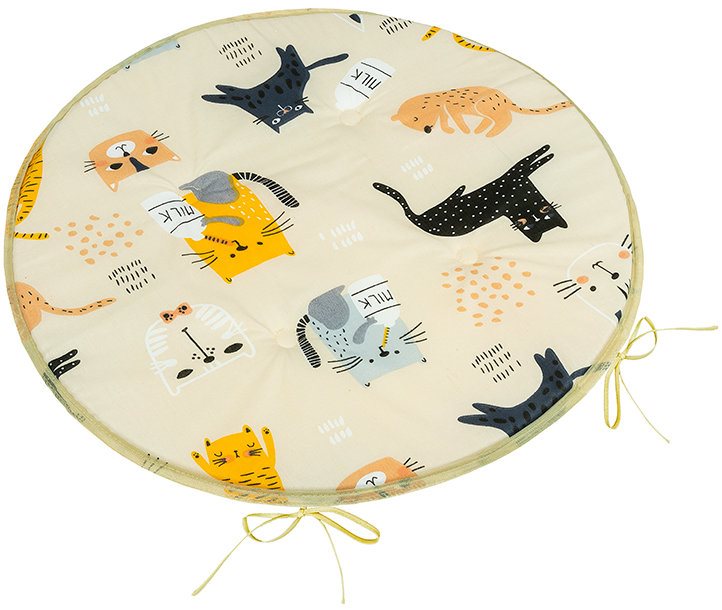 BELLATEX Adela Sedák 79/291 okrúhly hladký priem. 40 cm mačičky