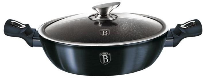 BERLINGERHAUS Pekáč okrúhly s mramorovým povrchom a pokrievkou 24 cm Metallic Line Aquamarine Edition