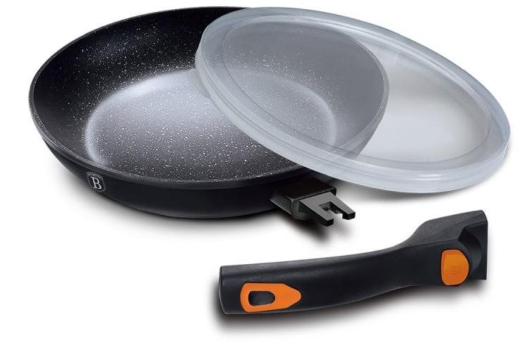 BERLINGERHAUS Panvica s mramorovým povrchom a odnímateľnou rukoväťou 24 cm Granit Diamond Line