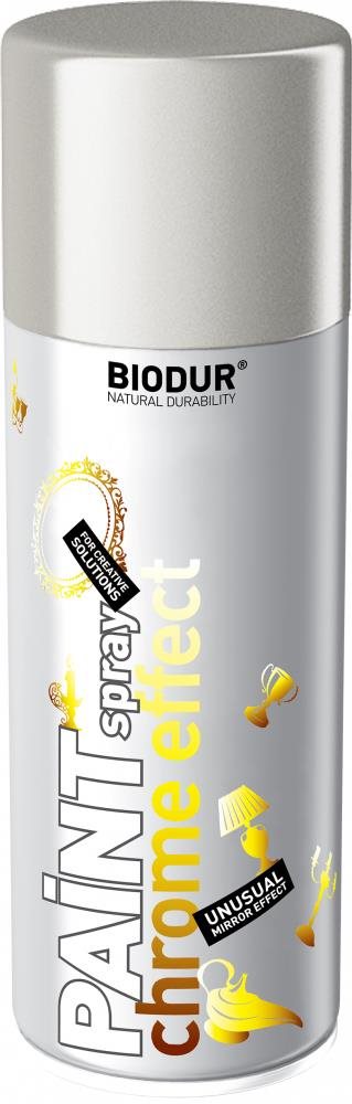 Biodur Farba chróm efekt v spreji strieborná 400 ml