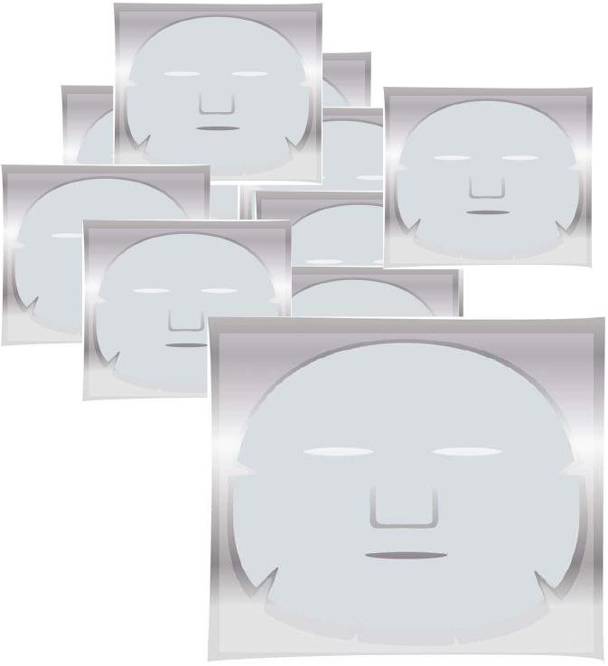 BRAZIL KERATIN Tvárová maska maska kolagénová sada 10 ks