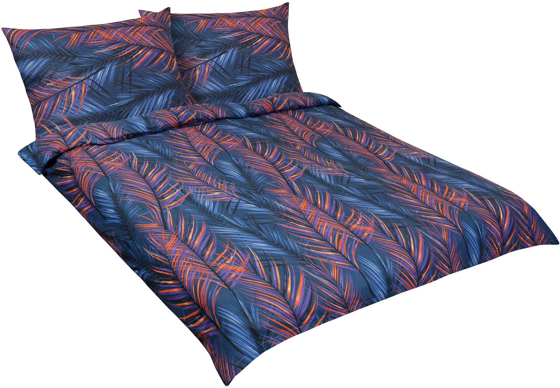BELLATEX Obliečky bavlna F 90 cm/581 pierko tmavomodré 1 ks 180 × 200 cm, 2 ks 70 × 90 cm