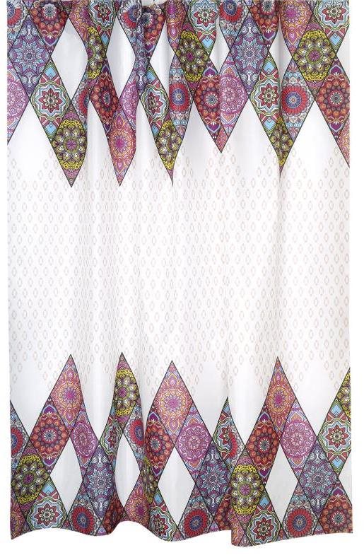 Bellatex - Kúpeľňové závesy - 180 × 200 cm - ružová mandala