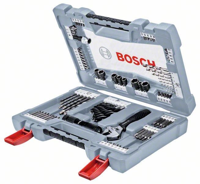 Bosch 91-dielna sada vŕtacích a skrutkovacích bitov Premium X-Line